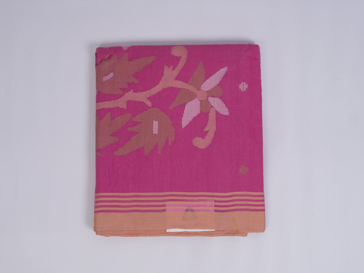 pink Jamdani saree