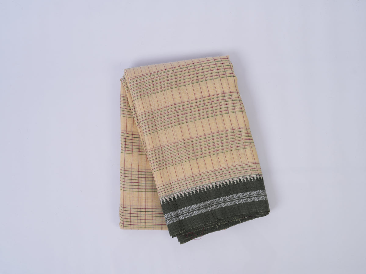 beige Narayanpet cotton saree