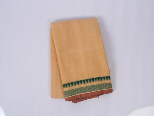 pastel yellow Narayanpet cotton saree