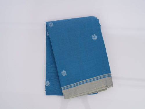 Phulia Blue Saree — View 1