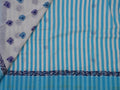 white & blue Baluchari saree
