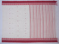white & red paisley border Baluchari saree