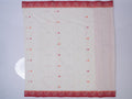 white with red & orange border Baluchari saree