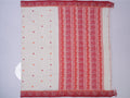 white with red & orange border Baluchari saree