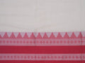 white & red gap border Phulia saree