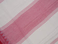 white & red gap border Phulia saree