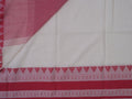white & red gap border Phulia saree