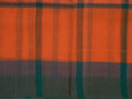 orange & green checks Bobbili cotton saree