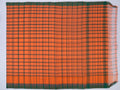 orange & green checks Bobbili cotton saree