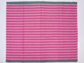 pink, white & green horizontal stripes Bobbili cotton saree