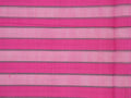 pink, white & green horizontal stripes Bobbili cotton saree