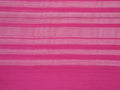 pink & white horizontal stripes Bobbili cotton saree