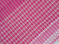 pink & white horizontal stripes Bobbili cotton saree