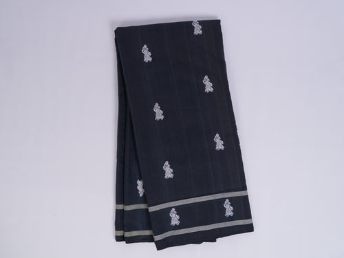 dark blue Gollabhama cotton saree