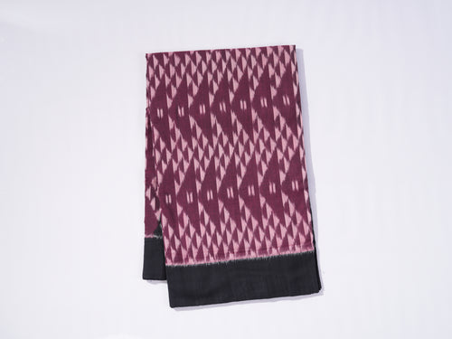 burgundy ikkat saree