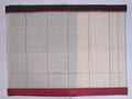 white with red & black vertical stripes