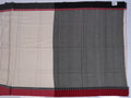 white with red & black vertical stripes