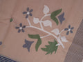 beige Jamdani saree
