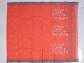 peach Jamdani saree