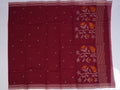 maroon Jamdani saree