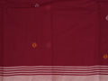 maroon Jamdani saree