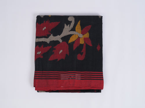 black Jamdani saree