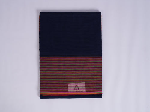 navy blue Andhra cotton saree
