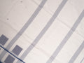 white with blue striped gap border Phulia saree