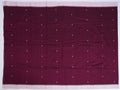 burgundy with light pink border Phulia saree