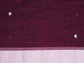 burgundy with light pink border Phulia saree