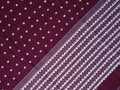 burgundy with light pink border Phulia saree