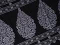 black Phulia saree with floral motifs