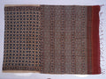 Ajrakh Hand Block Printed Cotton Saree — Kutch, Gujarat