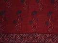 Ajrakh Cotton Saree — Geometric Motifs, Kutch