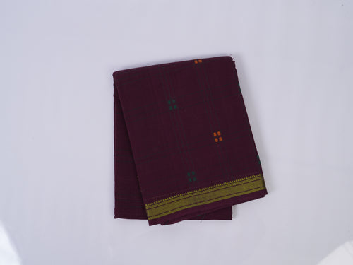 burgundy Godavari cotton saree