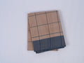 beige and blue checked Godavari cotton saree