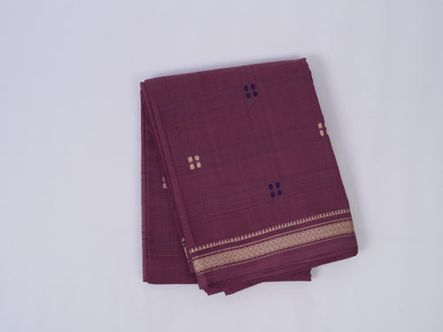 dark magenta Godavari cotton saree