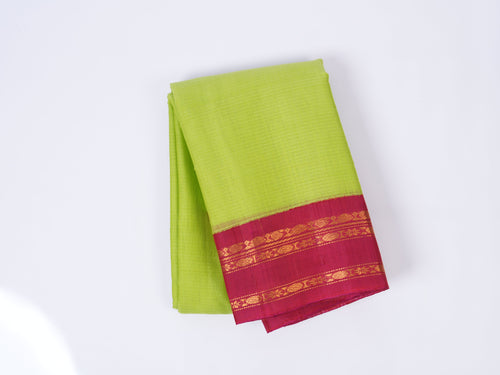 Kuttu Gadwal Saree D Green — View 1