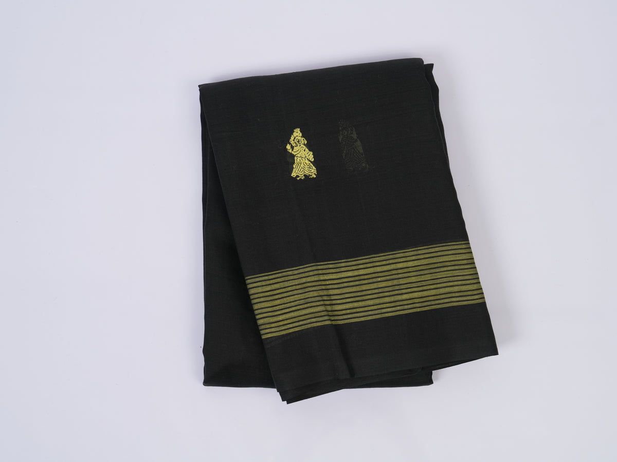 black Gollabhama cotton saree