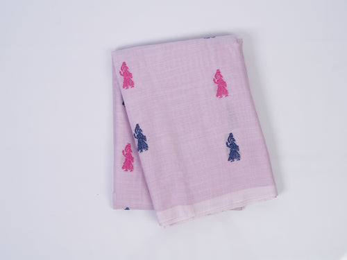 baby pink Gollabhama cotton saree