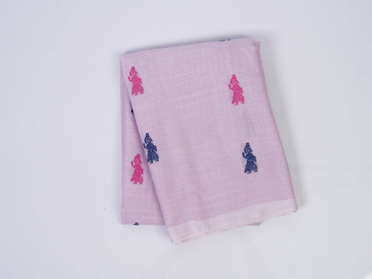 baby pink Gollabhama cotton saree