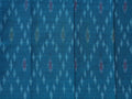 teal blue ikkat saree