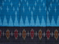 teal blue ikkat saree