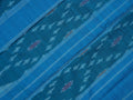 teal blue ikkat saree