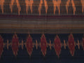 orange & black ikkat saree