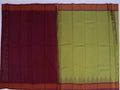 leaf green Kanchi cotton saree