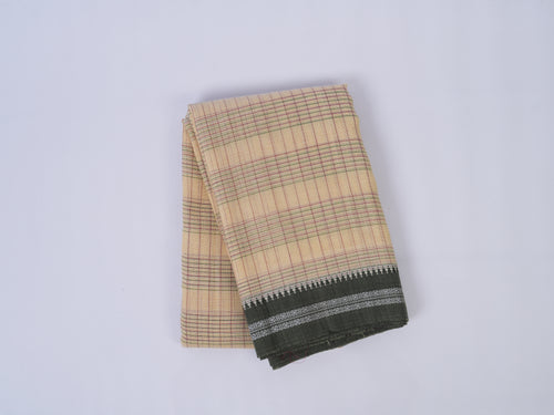 beige Narayanpet cotton saree