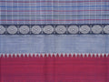 blue checked Narayanpet cotton saree