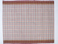 ivory and light peach Narayanpet cotton saree with multicolor horizontal stripes