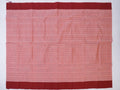 pinkish red grid pattern Narayanpet cotton saree